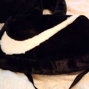 Nike faux fur purse